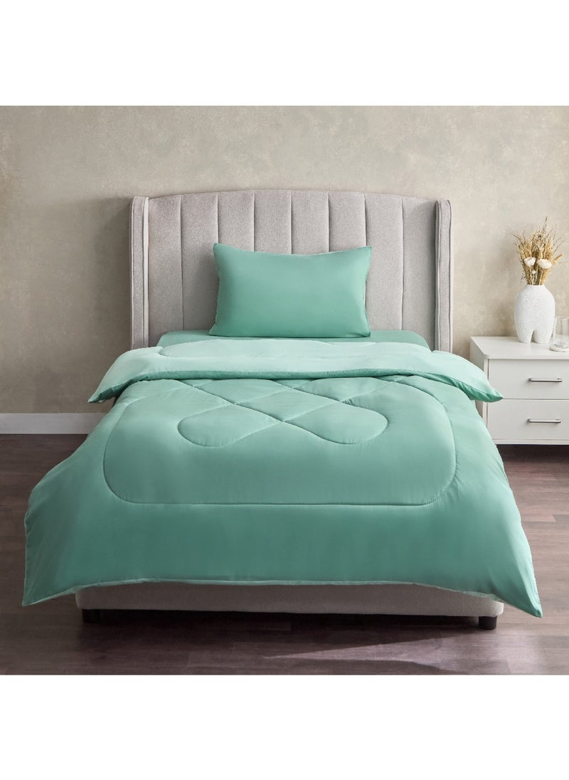 Home Box Derby 2-Piece Single Reversible Microfibre Comforter Set 220 x 135 cm  - Image 4