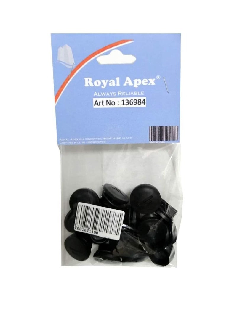 PVC Screw Threaded Plugs Waterproof with O-Ring for Junction Box & Electrical Wiring Etc. (Pack of 25) (25mm - M25, Black)  - Image 1