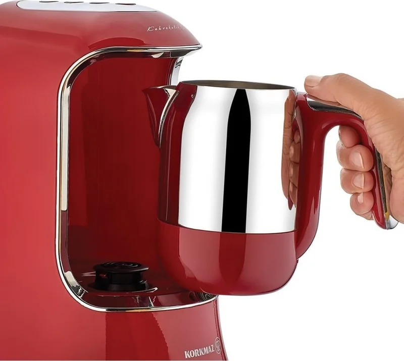 كوركماز A862 Kahvekolik Aqua Coffee Machine Red/Chrome
