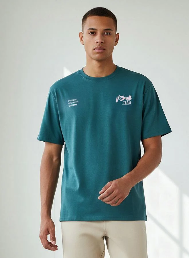 Splash FAV Men Regular Fit Crew Neck Short Sleeves Typographic Print T-shirt