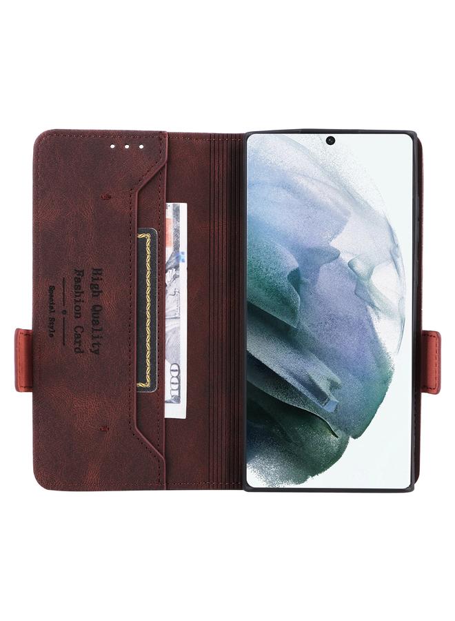 S-TOP Case For Samsung Galaxy S22 Ultra 5G Magnetic Clasp Flip Leather Phone Case - Image 4