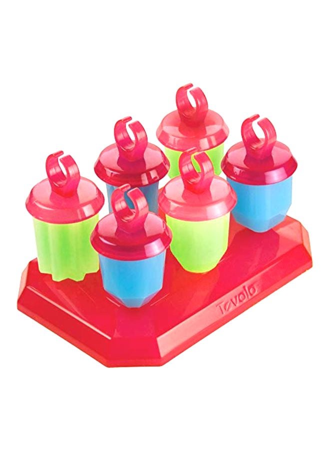 Tovolo Popsicle Molds with Sticks (6-Pack, Jewel Rings) - Reusable Ice Pop Molds & Sticks for Homemade Ice Pops & Frozen Snacks - Popsicle Maker with Stand, Dishwasher Safe & BPA-Free - Vivid Violet Jewel - Image 1