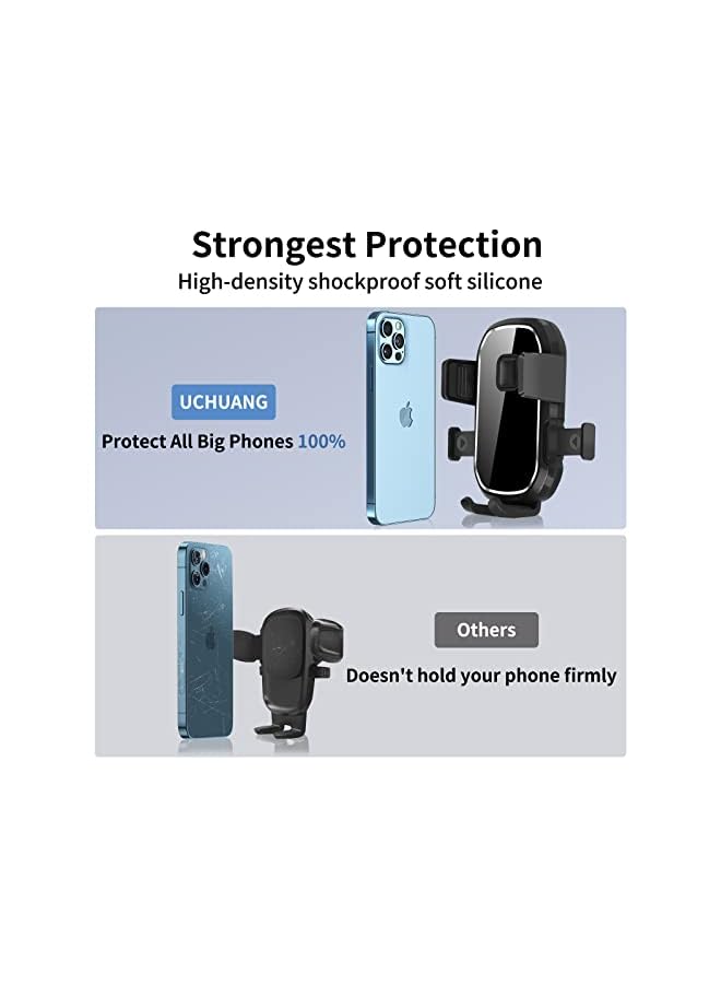 PROMASS Phone Mount for Car, 4-in-1 Suction Cup Phone Holder Universal 360°Rotatable Car Phone Holder for Dashboard Air Vent Windshield Compatible with iPhone Series/Samsung and All Phones - Black  - Image 5