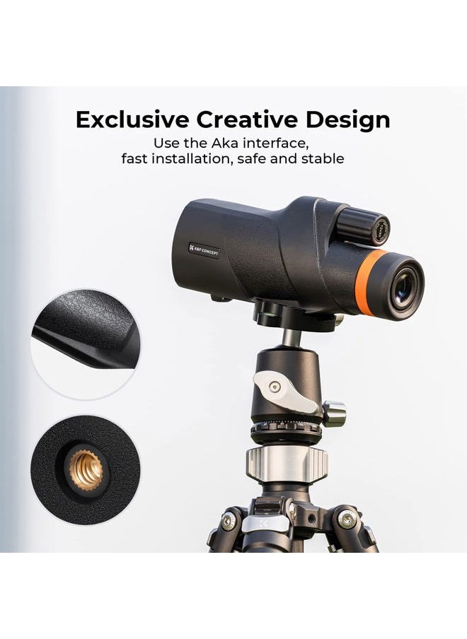 K&F Concept ® 12X50 Monocular Telescope with Cleaning Cloth, FMC Lens & BAK4 Prism Telescopes for Adults, Sky Captain HD Monocular for Bird Watching Hunting Hiking Camping Travelling  - Image 4