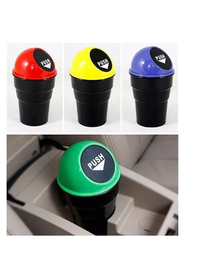 FRILL FRILL Portable Mini Car Dustbin Trash Bin Universal Traveling Portable Mini Car Trash Bin 01 Pics  - Image 3
