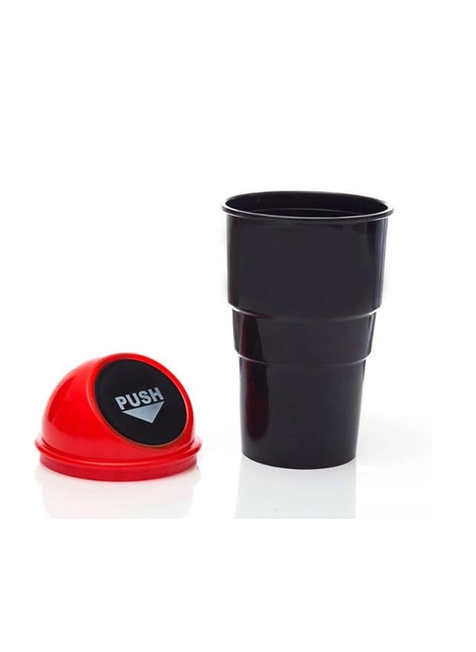 FRILL FRILL Portable Mini Car Dustbin Trash Bin Universal Traveling Portable Mini Car Trash Bin 01 Pics  - Image 2