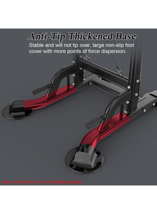 WALALLA Power Tower Pull Up Bar Station, Pull Up Bar Free Standing with Resistance Rope, for Pull-up, Push-up, Multi-function Home Gym Strength Training Workout Equipment 300kg Capacity - Image 5