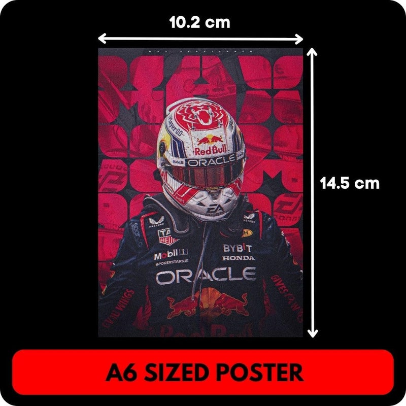 auraposter Paper Formula 1 Mini Poster Set of 40 | F1 | Lewis Hamilton, Max Verstappen, Lando Norris, Carlos Sainz, Charles Leclerc | Double Tape Included - Image 3