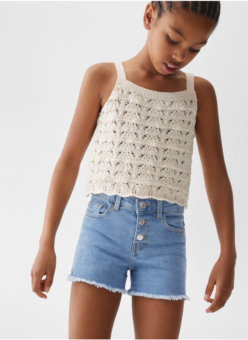 MANGO - Kids Denim Shorts - Image 1