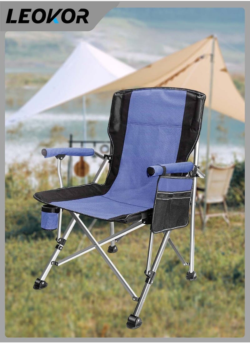 Portable Folding Camping Chair,Outdoor Camp Chair with Armrest and Cup Holder,Suitable For Camping,Beach,Leisure,Travel,Tailgate（Blue） - pzsku/Z9BDCE595AD0B869F08E8Z/45/_/1727085993/aa499a1c-8b25-4710-aba5-99dc6e2f0d23