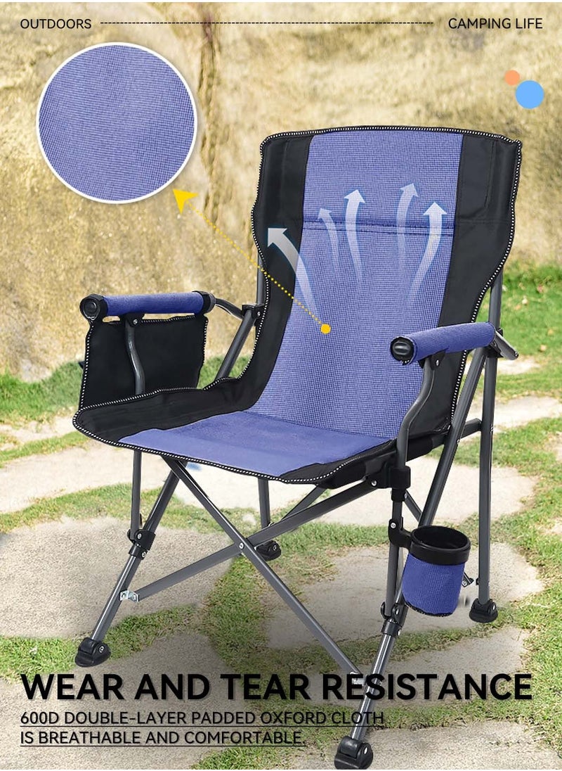 Portable Folding Camping Chair,Outdoor Camp Chair with Armrest and Cup Holder,Suitable For Camping,Beach,Leisure,Travel,Tailgate（Blue） - pzsku/Z9BDCE595AD0B869F08E8Z/45/_/1727086001/174d0923-bd81-4661-b933-f52df991e03d