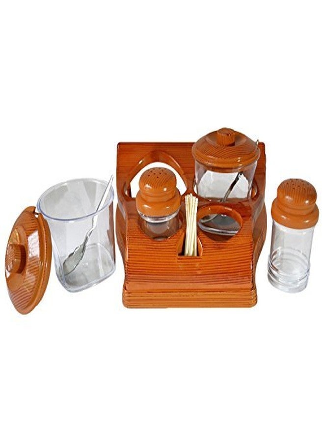 Pawan Plastic Sukhson Salt Pepper Set with 2 Pickles/Suger Jar (Medium, Transparent) - Image 3