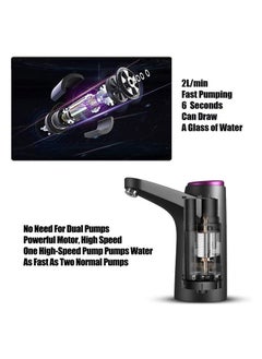RAQTA Water Jug Pump | Electric USB Charging Water Bottle Pump | Automatic Drinking Water Dispenser for 3-5 Gallon Bottles | Portable for Home, Office, Picnic & Camping  - Image 5