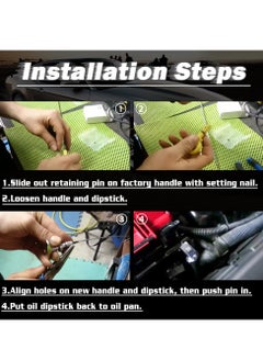 AROAQ Car Oil Dipstick Handle, T Shaped Easy Grip Transmission Oil Caliper Pull Handle, Durable And Reliable Auto Engine Oil Handle Fit, Engine Dipstick Tool With Rubber Ring, (1pc, Silver)  - Image 5
