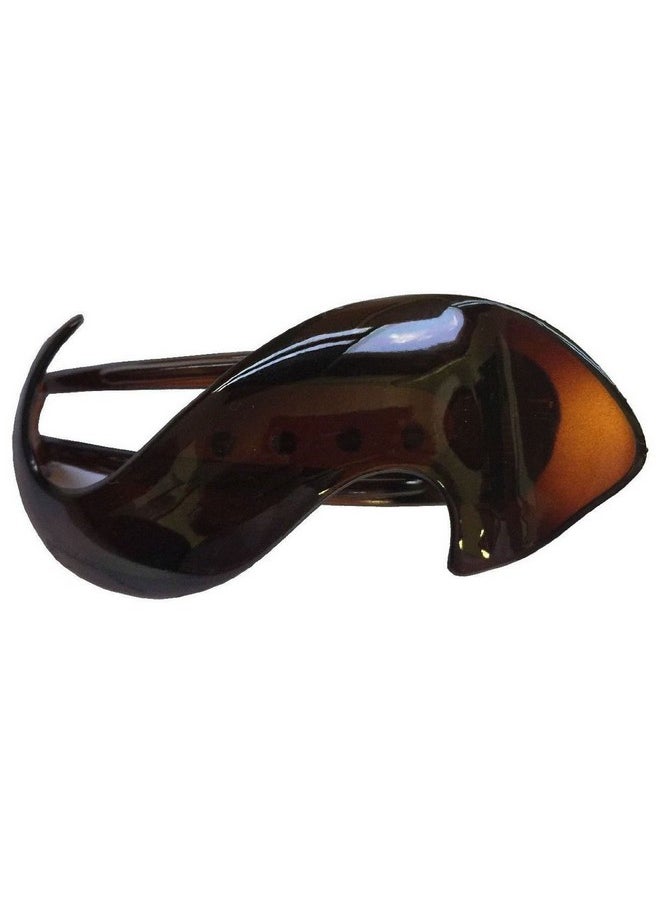 Parcelona Parcelona French Crochet 3 1/4" Tortoise Shell Celluloid Side Slide In Hair Claw Yoga Clip for Fine Hair, Made in France  - Image 1