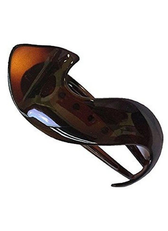 Parcelona Parcelona French Crochet 3 1/4" Tortoise Shell Celluloid Side Slide In Hair Claw Yoga Clip for Fine Hair, Made in France  - Image 2