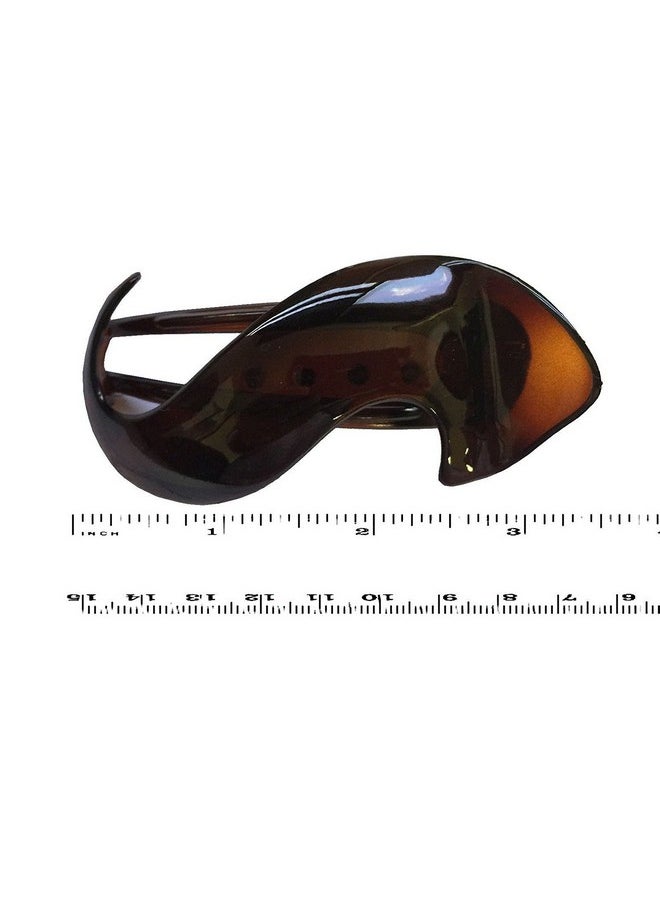 Parcelona Parcelona French Crochet 3 1/4" Tortoise Shell Celluloid Side Slide In Hair Claw Yoga Clip for Fine Hair, Made in France  - Image 4