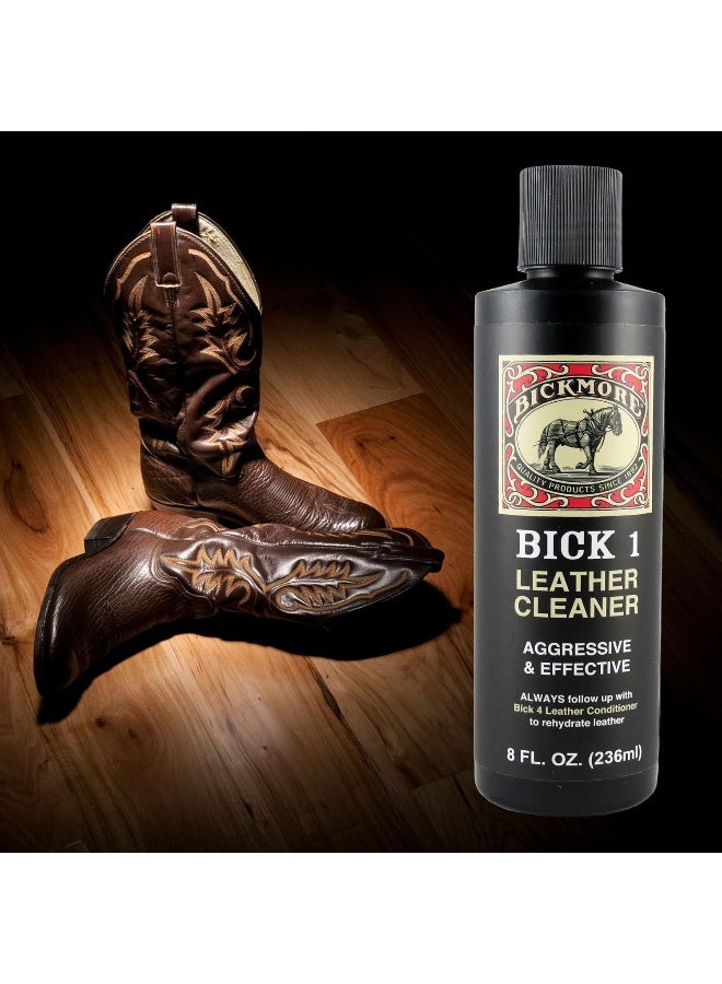 Bickmore Bick 1 Leather Cleaner 8 oz - Clean Dirt, Oil, Sweat, Salt, and Water Stains from All Colored, White, and Black Leather - Image 4