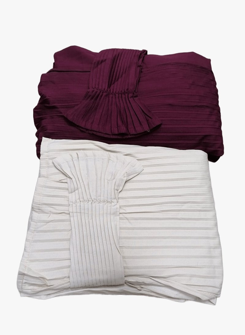 مون 2/شرشف صلاة مرد قطن ناعم ومريح للغاية  يتضمن طرحة ويغطي الجسم بالكامل بمقاس موحد وواسع مناسب لجميع الأجسام - Image 1