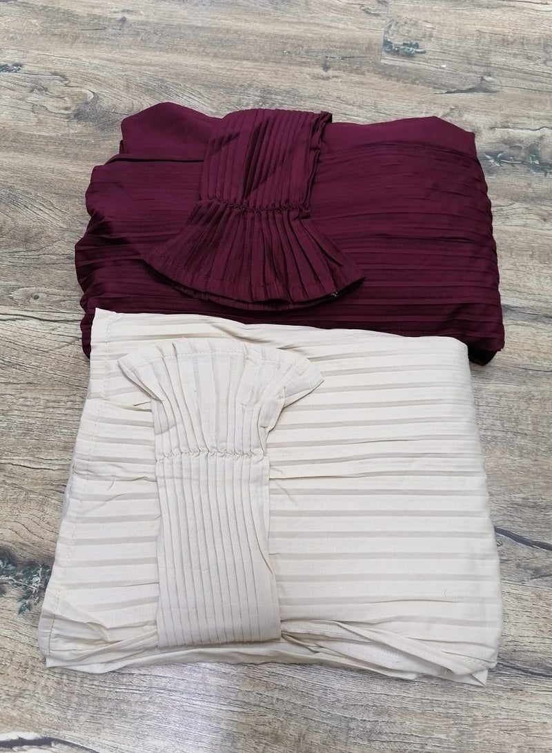 مون 2/شرشف صلاة مرد قطن ناعم ومريح للغاية  يتضمن طرحة ويغطي الجسم بالكامل بمقاس موحد وواسع مناسب لجميع الأجسام - Image 2