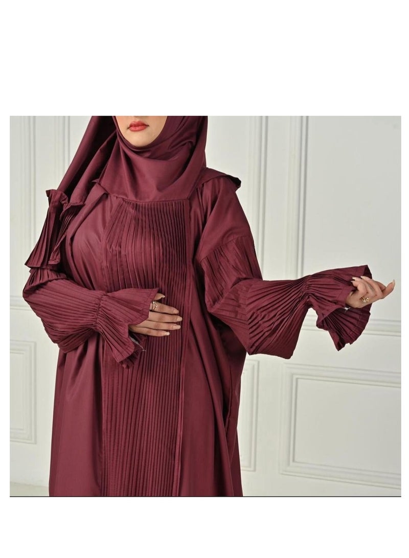 مون 2/شرشف صلاة مرد قطن ناعم ومريح للغاية  يتضمن طرحة ويغطي الجسم بالكامل بمقاس موحد وواسع مناسب لجميع الأجسام - Image 3