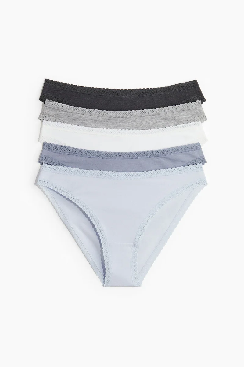 اتش اند ام سروال بيكيني قطني - عبوة من 5 قطع