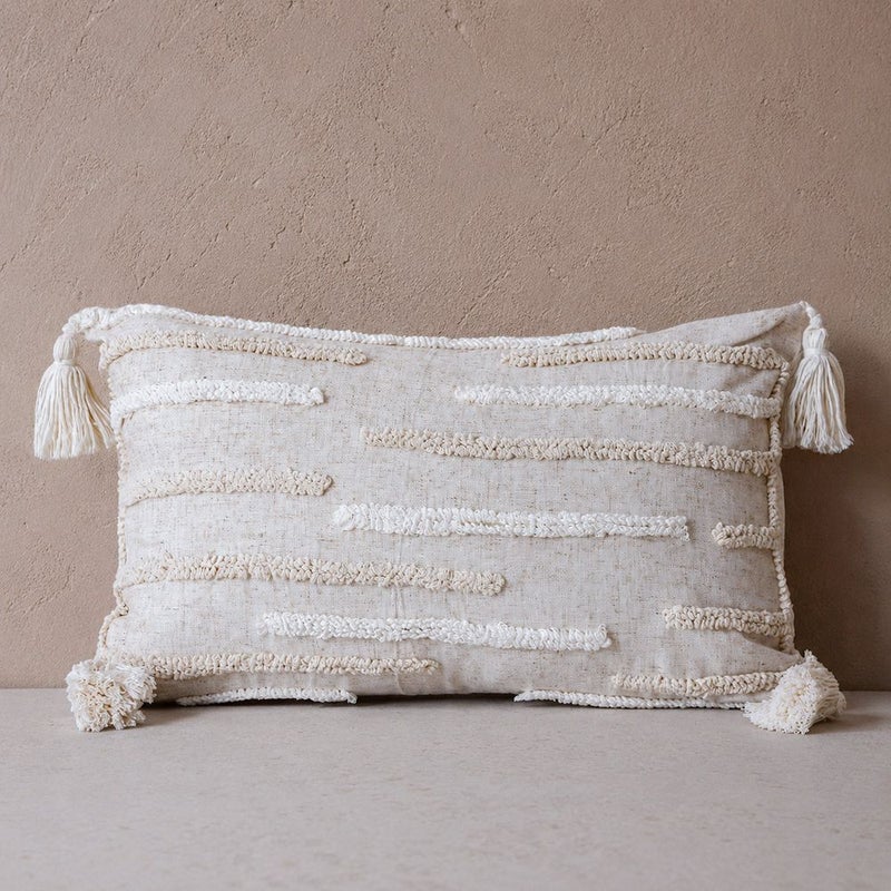 DANUBE HOME Woven Cushion 30X50Cm - Bohemia Twilda, Multicolour, Artistic Rectangular Outdoor Cushion, Linen-Viscose Blend, For Patio Chairs And Balcony Benches - Image 1
