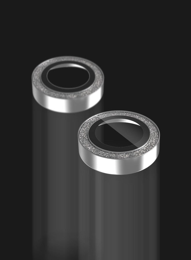 BodyGuardz Apex Camera Lens Protector Compatible with iPhone 15 Plus and iPhone 15, 9H Hardness Tempered Glass, Scratch Resistant, Easy Installation, Case Friendly - Silver Glitter - Image 2