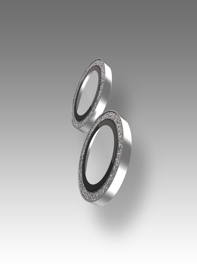 BodyGuardz Apex Camera Lens Protector Compatible with iPhone 15 Plus and iPhone 15, 9H Hardness Tempered Glass, Scratch Resistant, Easy Installation, Case Friendly - Silver Glitter - Image 3