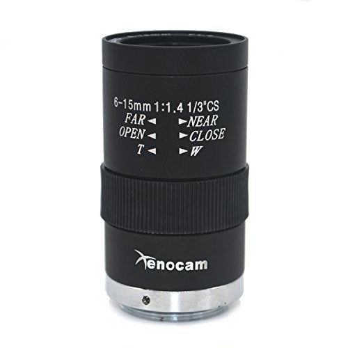 Xenocam 6-15mm 1/3" F1.4 CS Mount Varifocal CCTV Manual Lens for CCTV Camera - Image 1