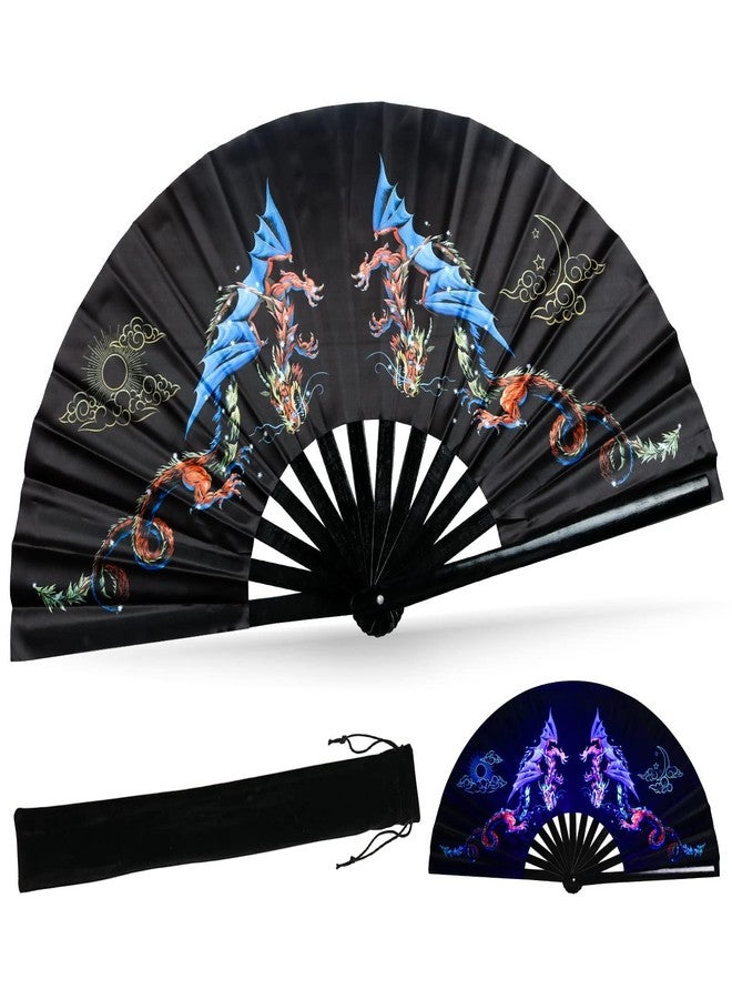 SYNTECSO Folding Hand Fan for Rave, Boots on The Ground Fan, Large Folding Fan for Drag Queen, Women and Men，Clacking Fans for Line Dancing，Parties, Music Festivals, EDM and Decoration - Image 1