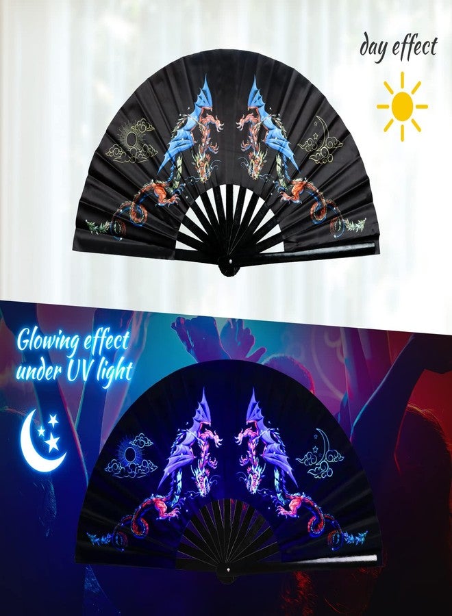 SYNTECSO Folding Hand Fan for Rave, Boots on The Ground Fan, Large Folding Fan for Drag Queen, Women and Men，Clacking Fans for Line Dancing，Parties, Music Festivals, EDM and Decoration - Image 5