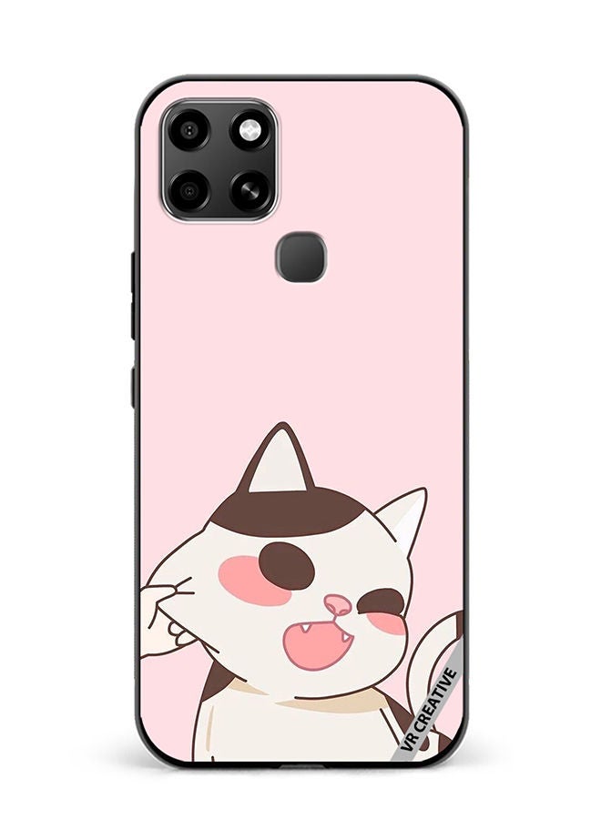 VR CREATIVE Protective Case Cover For Infinix Smart 6 Cheeky Cat Design Multicolour - Image 1