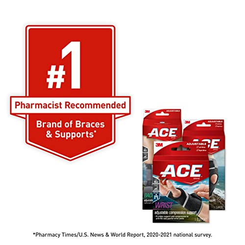 3M ACE Brand Adjustable Compression Ankle Support, Moderate Support for Weak, Sore or Injured Joints, Adjustable Straps, One Size Fits Most - Image 2