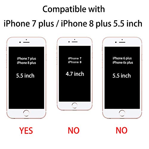 TENOC Phone Case Compatible with iPhone 7 Plus & iPhone 8 Plus, Clear Case Shockproof Protective Bumper Slim Cover for 5.5 Inch - Image 2