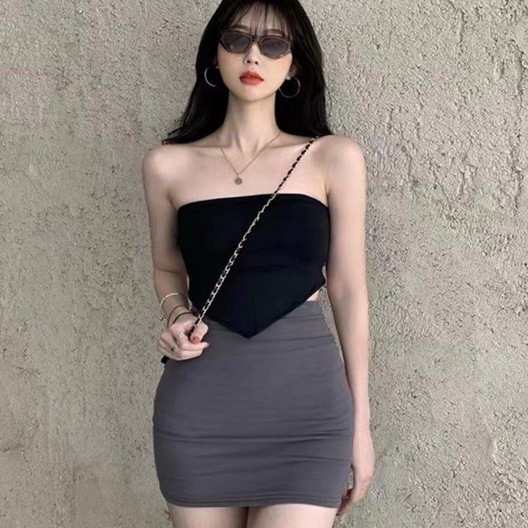 Hip Skirt Womens Summer Thin Skirt Tight Short Skirt plus size Anti-glare Hot Girl High Waist Slimming Ultra Short Skirt Black - Image 2