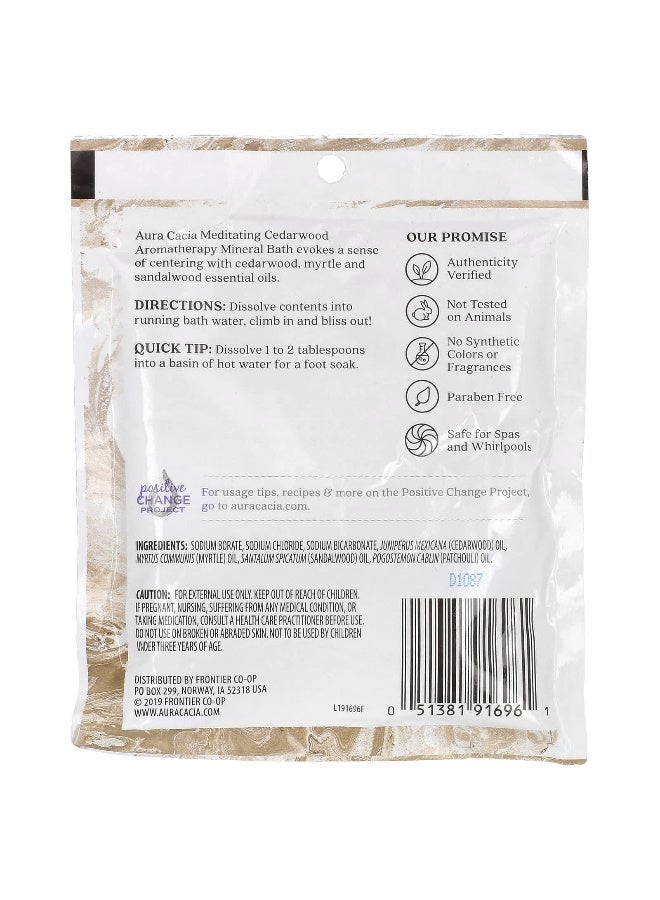 Aura Cacia Aura Cacia, Aromatherapy Mineral Bath, Cedarwood, 2.5 oz (70.9 g)  - Image 2