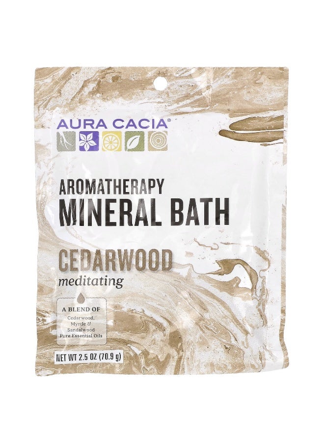 Aura Cacia Aura Cacia, Aromatherapy Mineral Bath, Cedarwood, 2.5 oz (70.9 g)  - Image 1