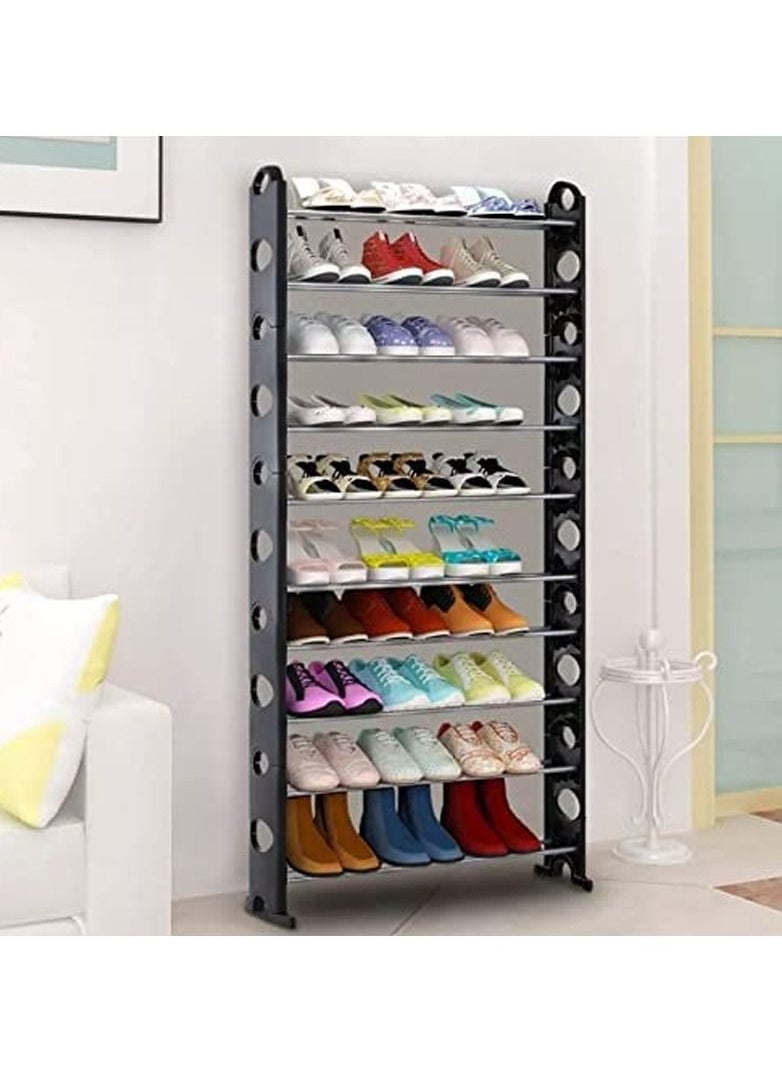 DubaiGallery - 10 Tier Shoe Rack 30 Pair, Tier Free Standing, Space Saving Storage Organizer - Image 1