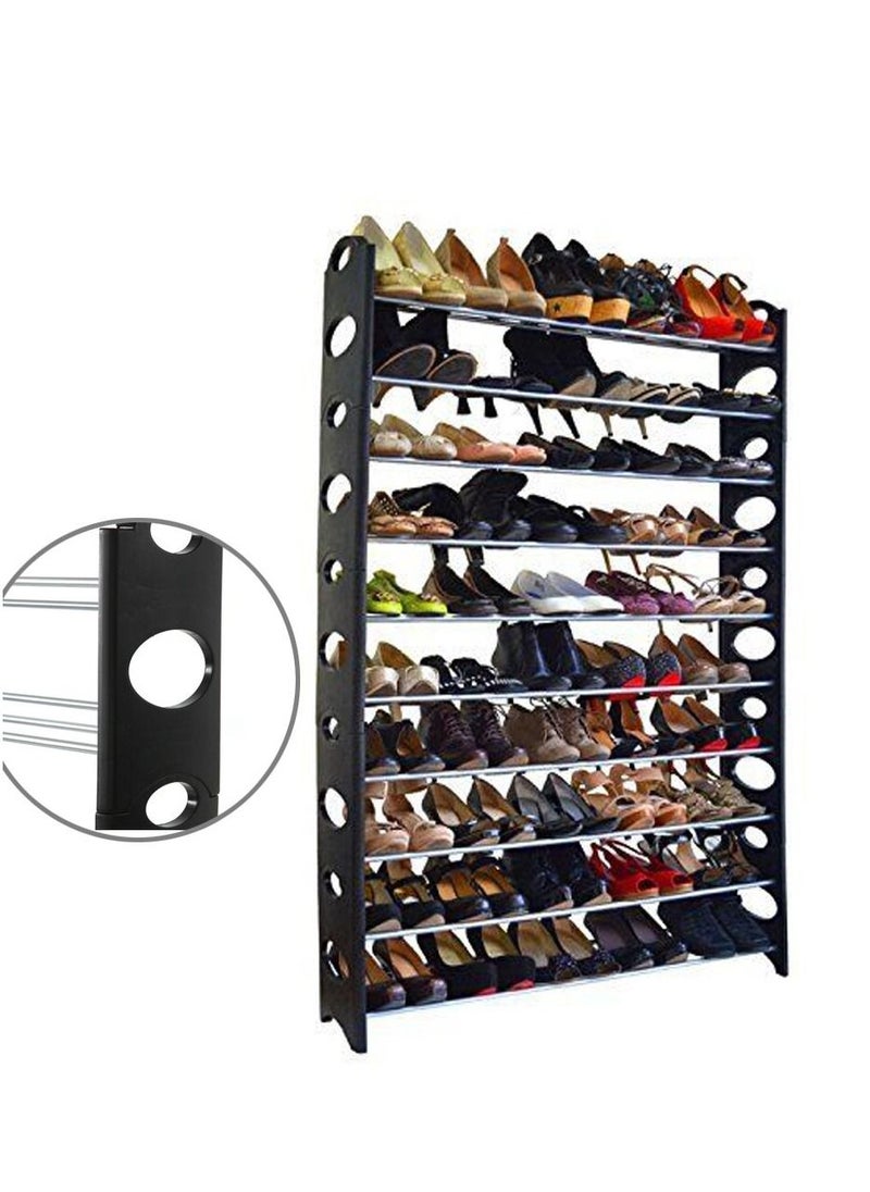 DubaiGallery - 10 Tier Shoe Rack 30 Pair, Tier Free Standing, Space Saving Storage Organizer - Image 1
