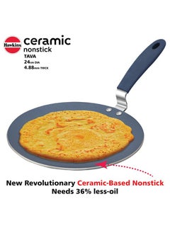 Hawkins Hawkins Ceramic Nonstick Tava, 24 cm Diameter, Induction Paratha Tawa, Granite Griddle (ICT24)  - Image 3