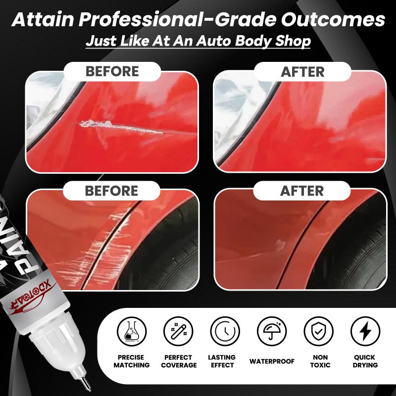 xdotoar Pearl Red Touch Up Paint for Cars, Color Accurate Auto Paint, Professional Automotive Scratch Repair, Lasting Auto Scratch Remover, Quick Drying, Easy to Use, Safe and Non-toxic - Image 2