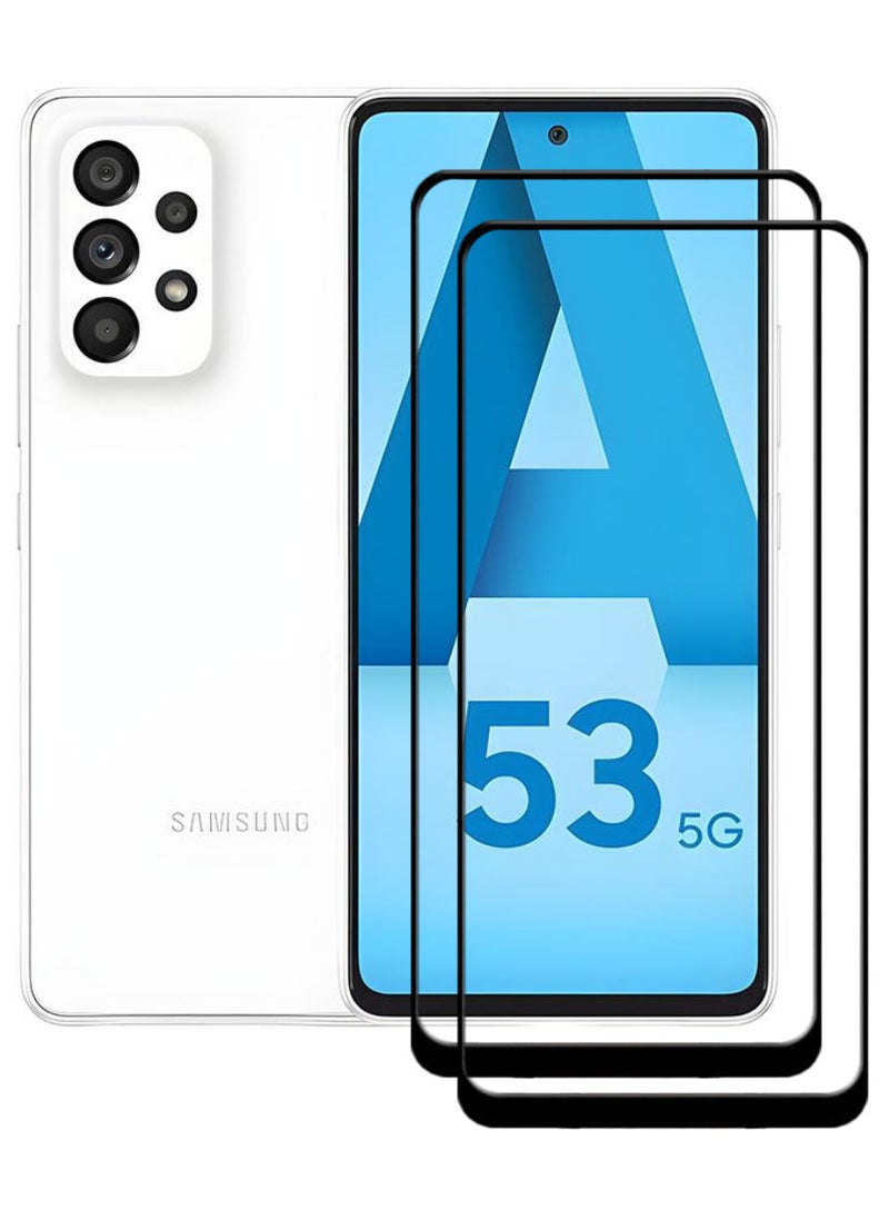 ACLIX 2 Pieces Antistatic ESD Dustproof Premium Quality High Definition Tempered Glass Screen Protector Designed For Samsung Galaxy A53 5G - Image 1