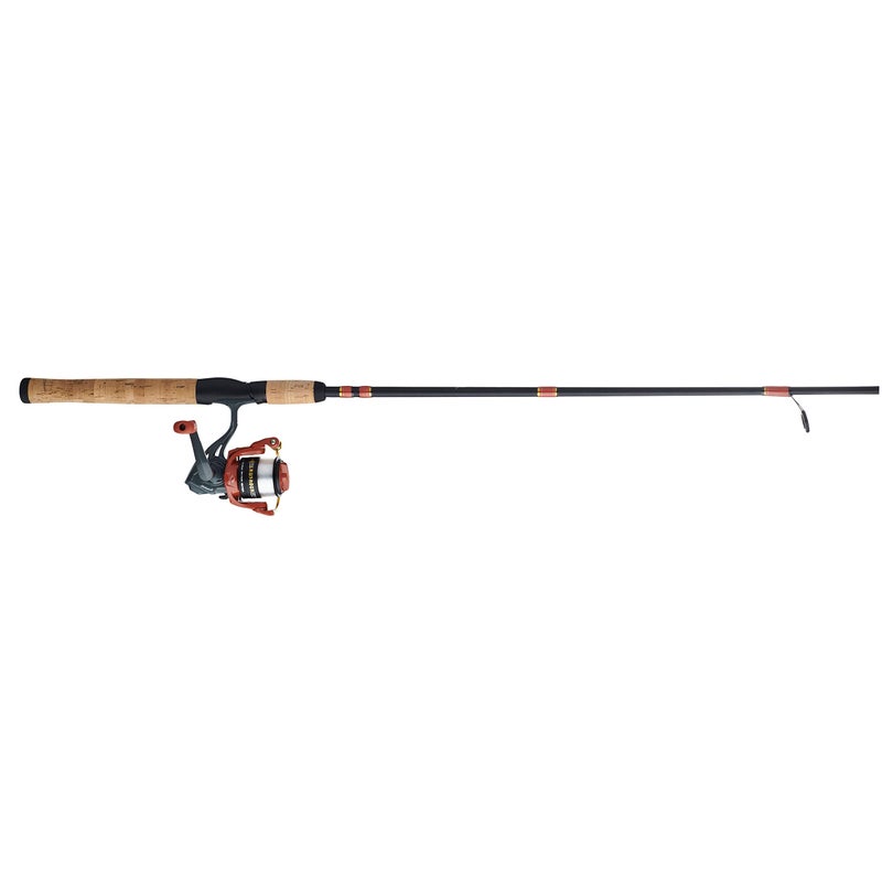 Shakespeare Crusader Spinning Reel and Fishing Rod Combo, Red/Black/Cork - Image 4