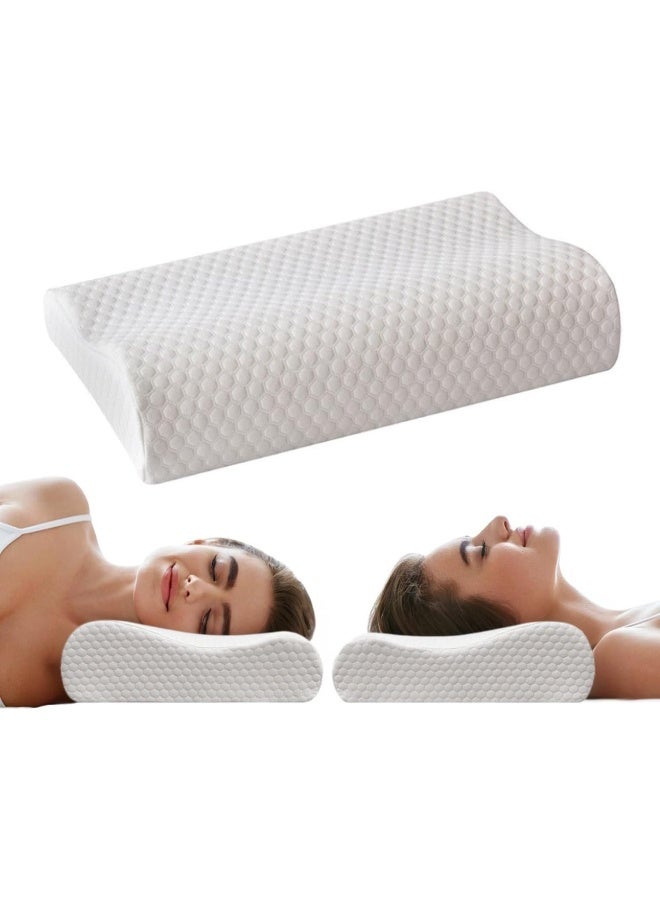SKY-TOUCH وسادة cervical من فوم الذاكرة، وسادة سرير مريحة لتخفيف آلام الرقبة، وسادة طبية مخصصة للنوم على الجانب والظهر والمعدة، وسادة دعم الرقبة بغطاء قابل للغسل - Image 1