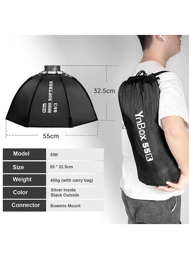 YONGNUO - YONGNUO YnBox Series 55K 55cm/22in Octagon Photography Softbox with Bowens Mount - Image 1