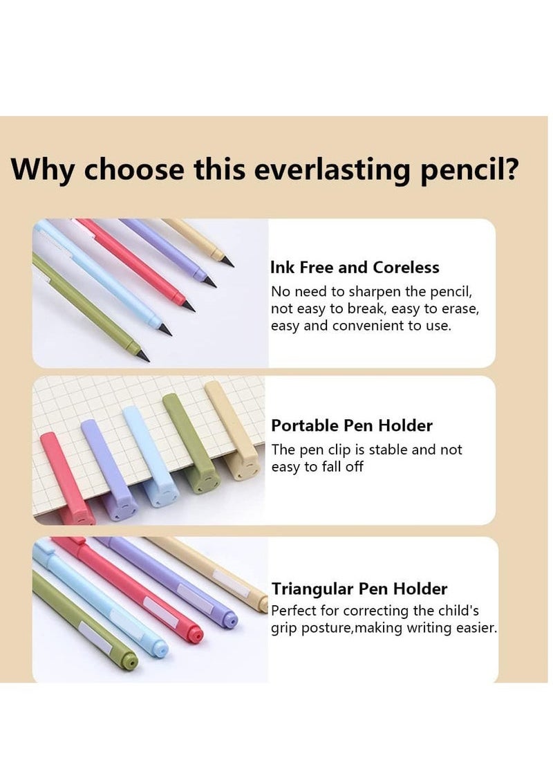 Captaintech Pcs Eternal Pencils Inkless Pen With 10PCS Replaceable Refills Technology Unlimited Writing Magic Pencil For School Office Professional Use  - Image 3