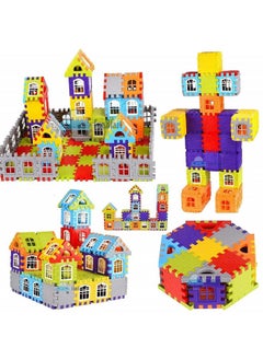 FunBlast Building Blocks for Kids, (72 Pieces Blocks) House Building Blocks with Windows, Block Game for Kids (Multicolor) (House Block)