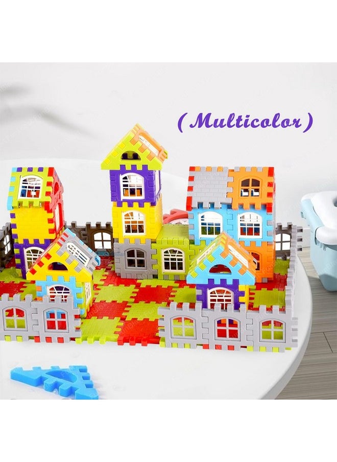 FunBlast FunBlast Building Blocks for Kids, (72 Pieces Blocks) House Building Blocks with Windows, Block Game for Kids (Multicolor) (House Block)  - Image 4