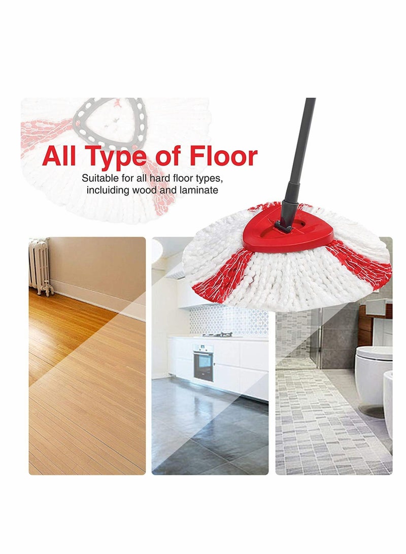 Excefore 3 Pack Casabella Mop Head Replacement Replacement Mop Heads Refill Compatible with O-Cedar EasyWring Microfiber Spin Mop - Image 5